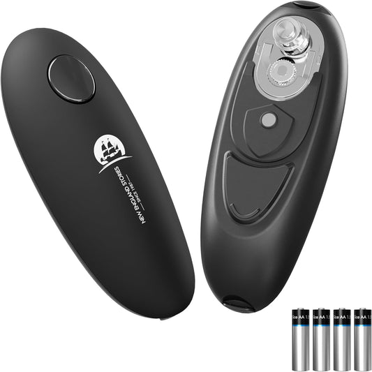 Auto Electric Can Opener w/ Battery – Hands-Free, Smooth Edge, Easy Use