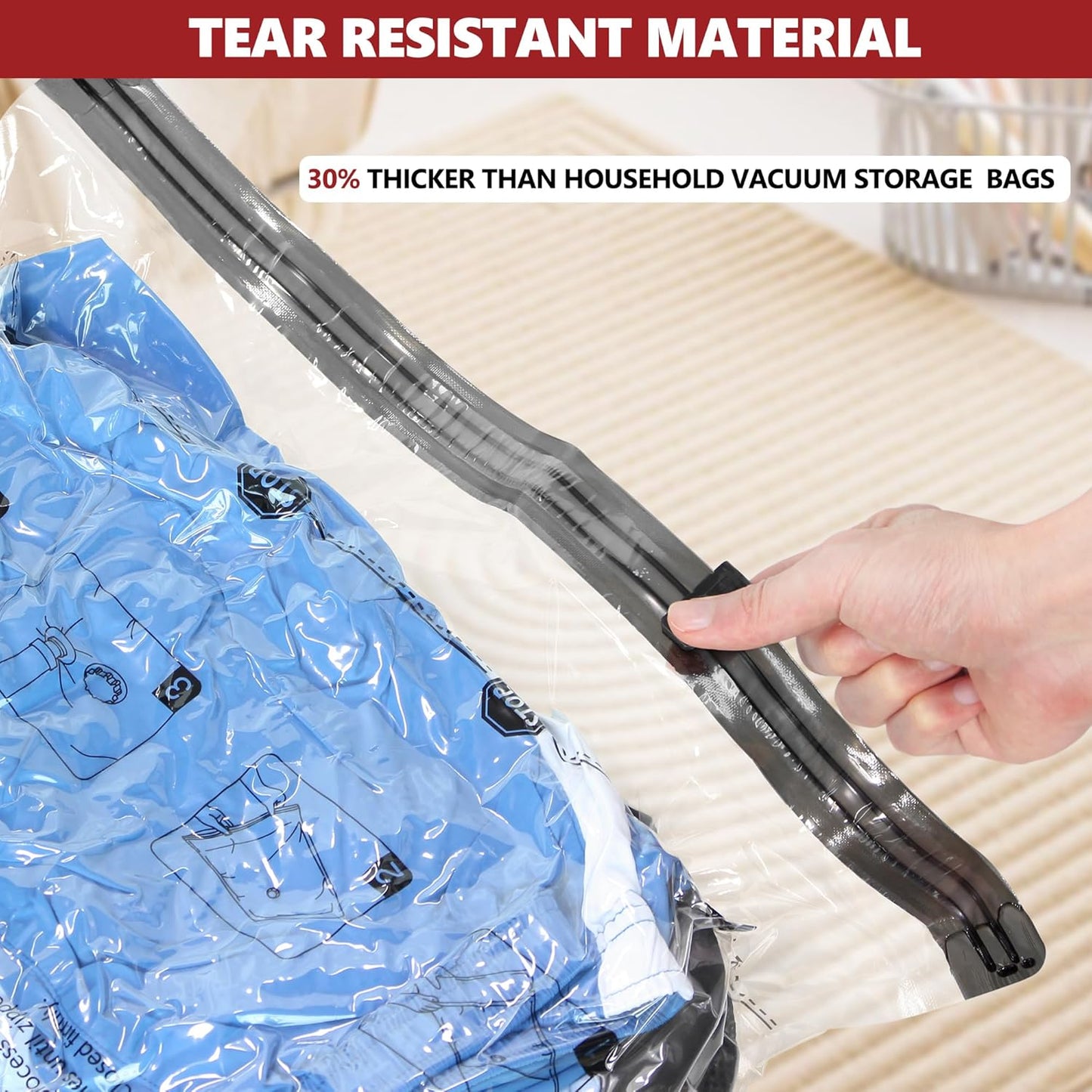 Travel Vacuum Bags for Luggage with Portable Electric Pump, 12 Combo (4L/4M/4S) Packing Seal Bags for Clothing Suitcase Backpack, Space Saver Compression Clothes Storage Bags