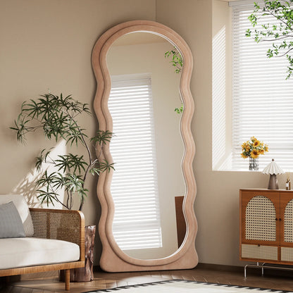 Anyrose 71"x30" Full Length Mirror With Flannel Frame