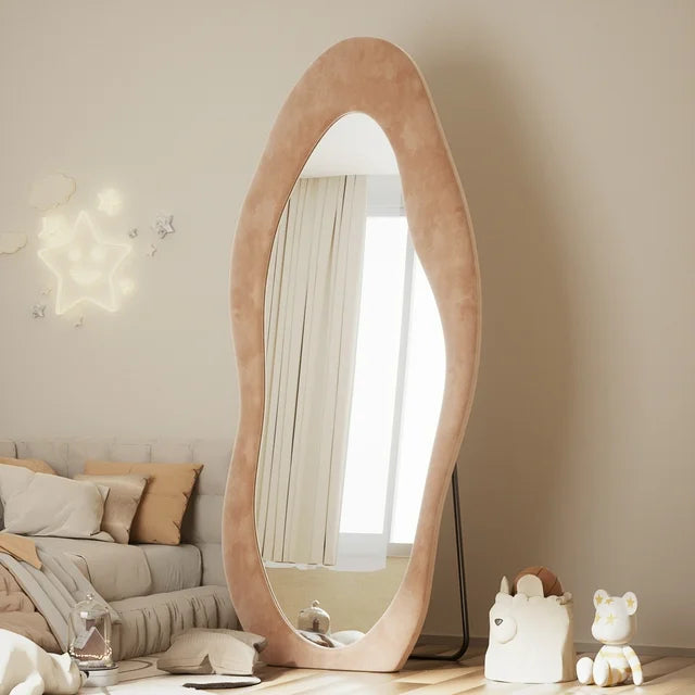 Anyrose 71"x30" Full Length Mirror With Flannel Frame