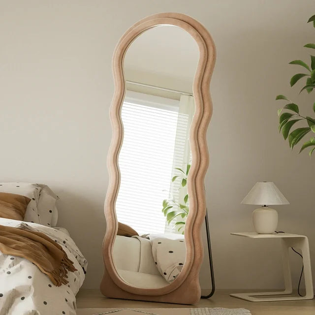 Anyrose 71"x30" Full Length Mirror With Flannel Frame