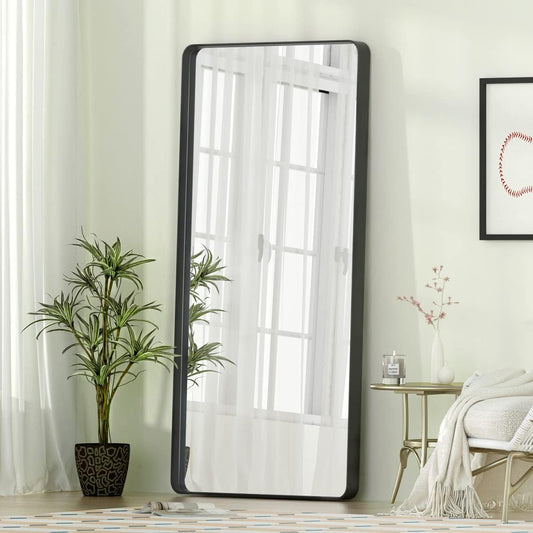 Full Length Mirror, 24"x71" Black Deep Framed Floor Mirror Wall Mounted Mirror Dressing Mirror