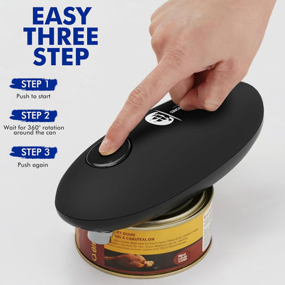 Auto Electric Can Opener – Hands-Free, Smooth Edge, Battery Powered