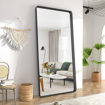 Full Length Mirror, 24"x71" Black Deep Framed Floor Mirror Wall Mounted Mirror Dressing Mirror