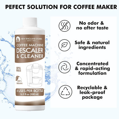 Descaling Solution for Keurig, Nespresso, Breville & More – 33.8oz Coffee Machine Descaler & Limescale Remover (8 Uses)