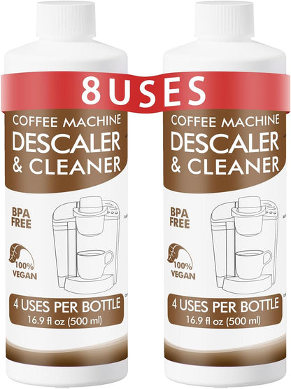 Descaling Solution for Keurig, Nespresso, Breville & More – 33.8oz Coffee Machine Descaler & Limescale Remover (8 Uses)