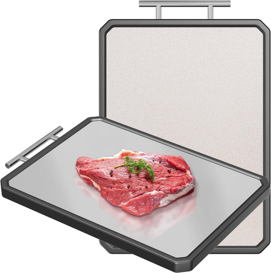 Titanium Cutting Board, Double Sided Cutting Board for Kitchen, 16 * 11 inch Dishwasher Safe Chopping Board, Titanium and Food-Grade Wheat Straw PP