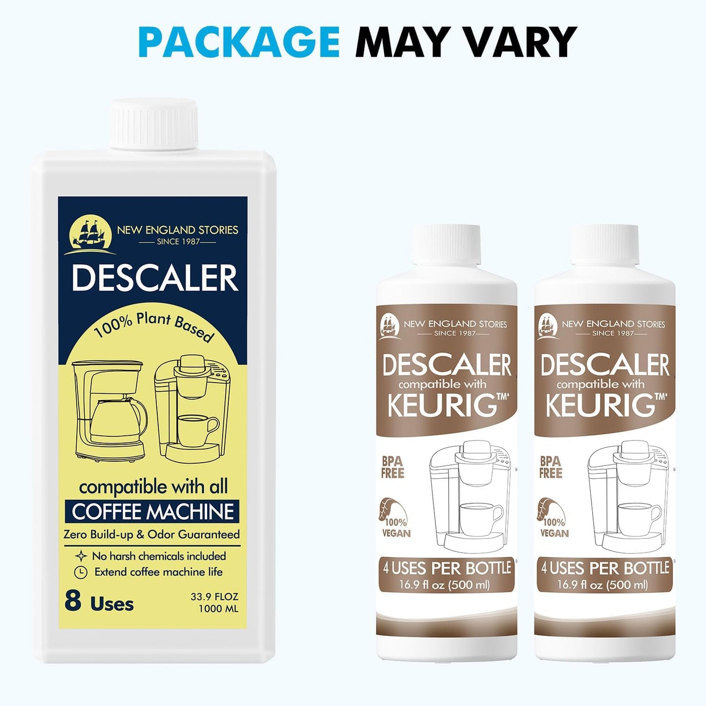 Descaling Solution for Keurig, Nespresso, Breville & More – 33.8oz Coffee Machine Descaler & Limescale Remover (8 Uses)