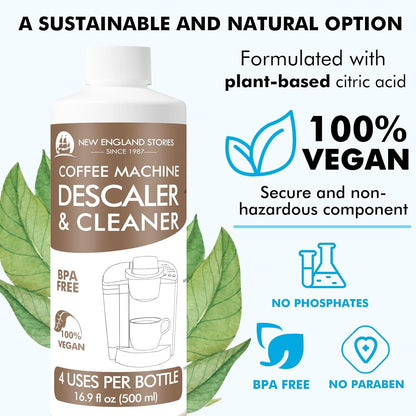 Descaling Solution for Keurig, Nespresso, Breville & More – 33.8oz Coffee Machine Descaler & Limescale Remover (8 Uses)