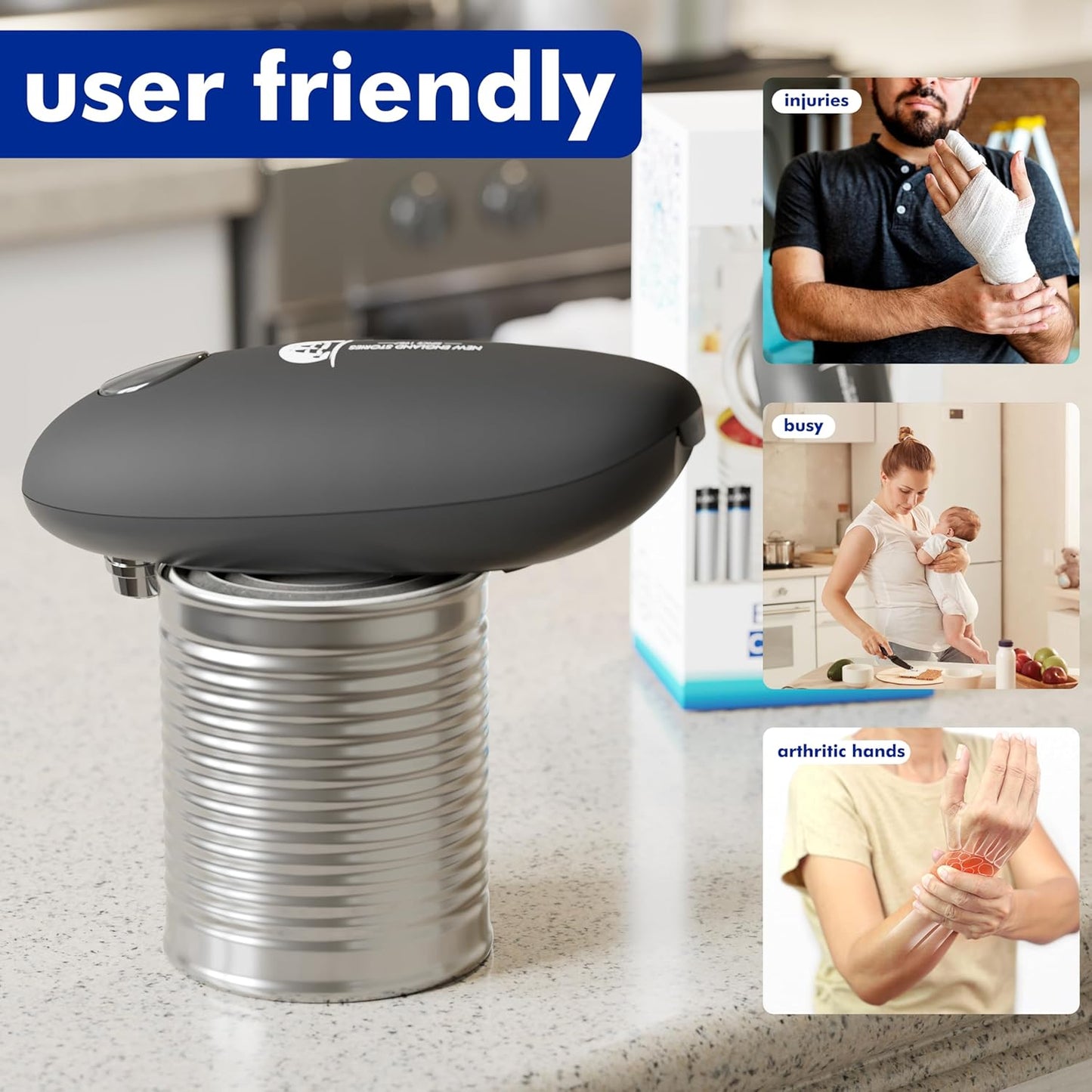 Auto Electric Can Opener – Hands-Free, Smooth Edge, Battery Powered