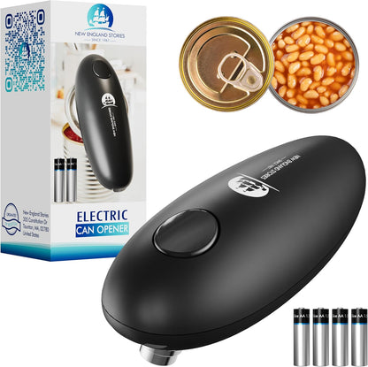 Auto Electric Can Opener w/ Battery – Hands-Free, Smooth Edge, Easy Use