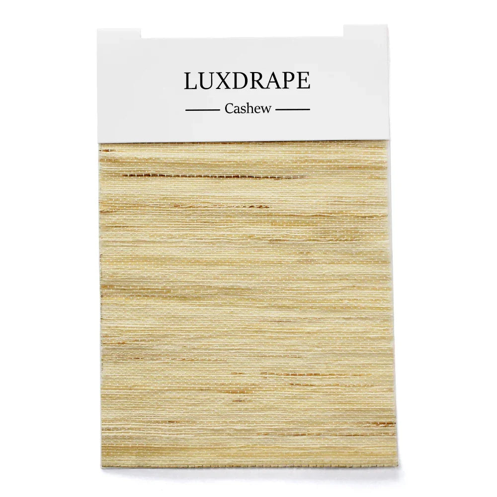 LUXDRAPE Bamboo Shades Swatch Set 12 Bamboo Samples plus Edge Banding and Lining Pack for Custom Window Shades