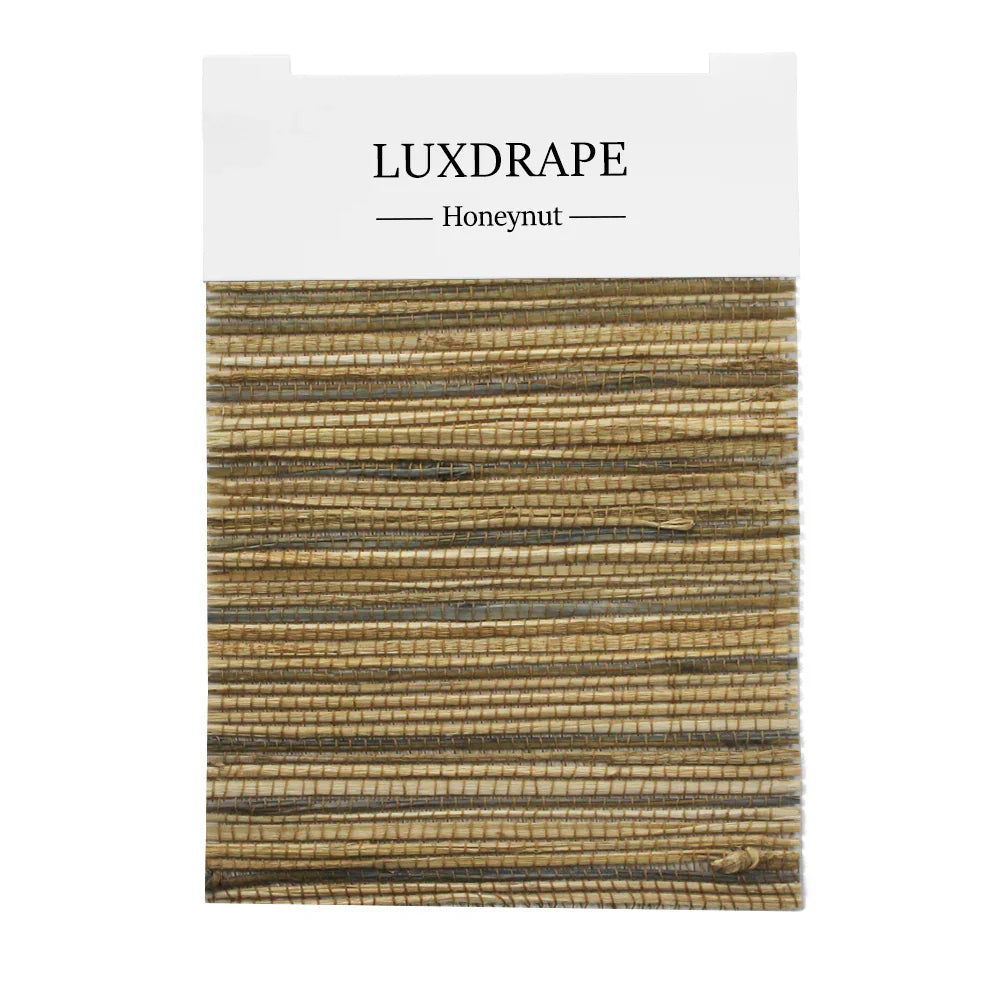 LUXDRAPE Bamboo Shades Swatch Set 12 Bamboo Samples plus Edge Banding and Lining Pack for Custom Window Shades