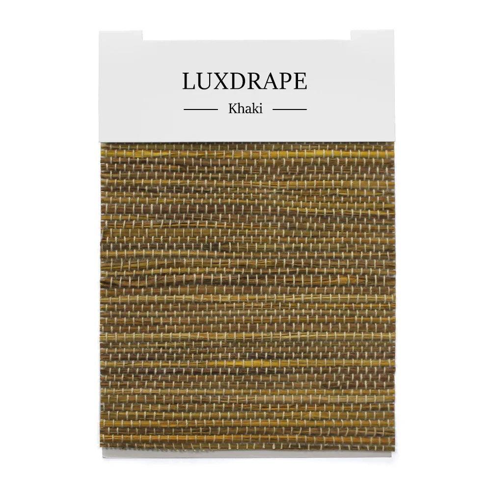 LUXDRAPE Bamboo Shades Swatch Set 12 Bamboo Samples plus Edge Banding and Lining Pack for Custom Window Shades