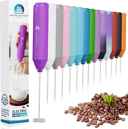 Powerful Milk Frother Mini Handheld Foam Maker for Coffee Whisk Drink , Cappuccino, Latte, Matcha, Hot Chocolate, With Stand, North Light