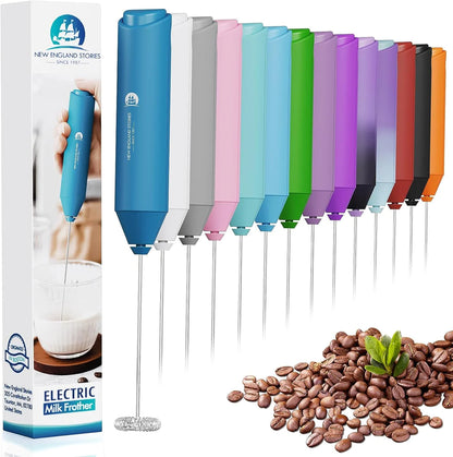 Powerful Milk Frother Mini Handheld Foam Maker for Coffee Whisk Drink , Cappuccino, Latte, Matcha, Hot Chocolate, With Stand, North Light