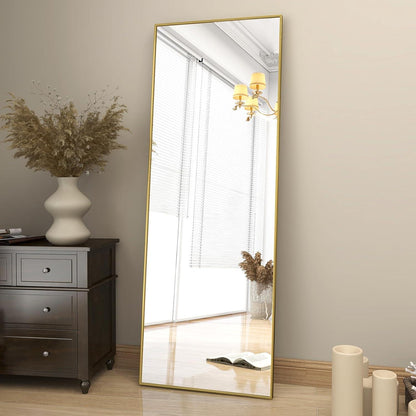 Gold Full Length Mirror with Aluminum Alloy Thin Frame