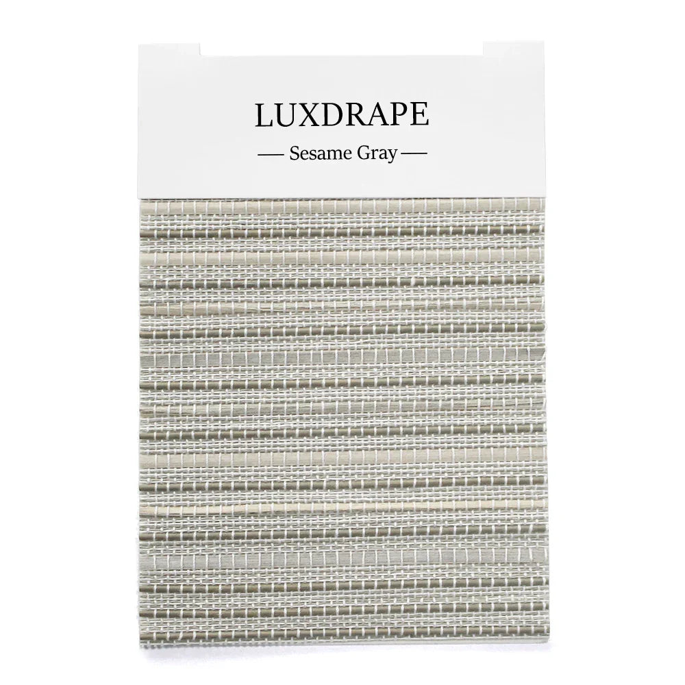 LUXDRAPE Bamboo Shades Swatch Set 12 Bamboo Samples plus Edge Banding and Lining Pack for Custom Window Shades