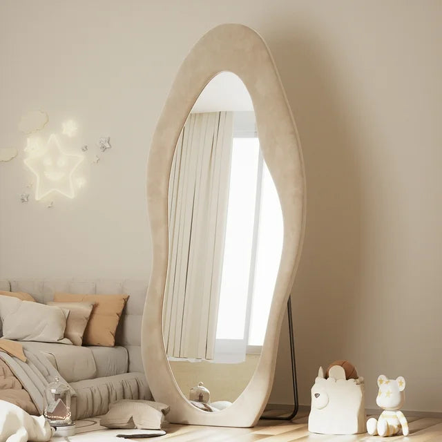 Anyrose 71"x30" Full Length Mirror With Flannel Frame