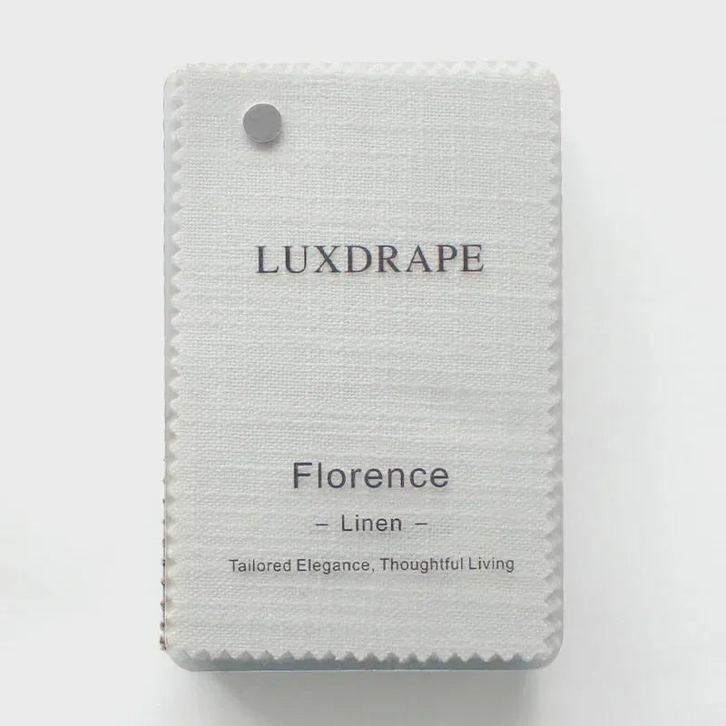 LUXDRAPE Florence Linen Fabric Swatch Booklet 24 Color Samples for Custom Curtains and Drapes