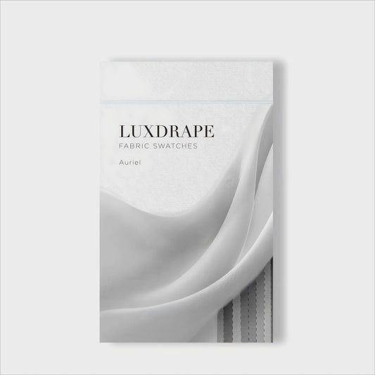 LUXDRAPE Auriel Sheer Curtain Fabric Swatch Booklet 9 Light Filtering Color Samples for Custom Drapes