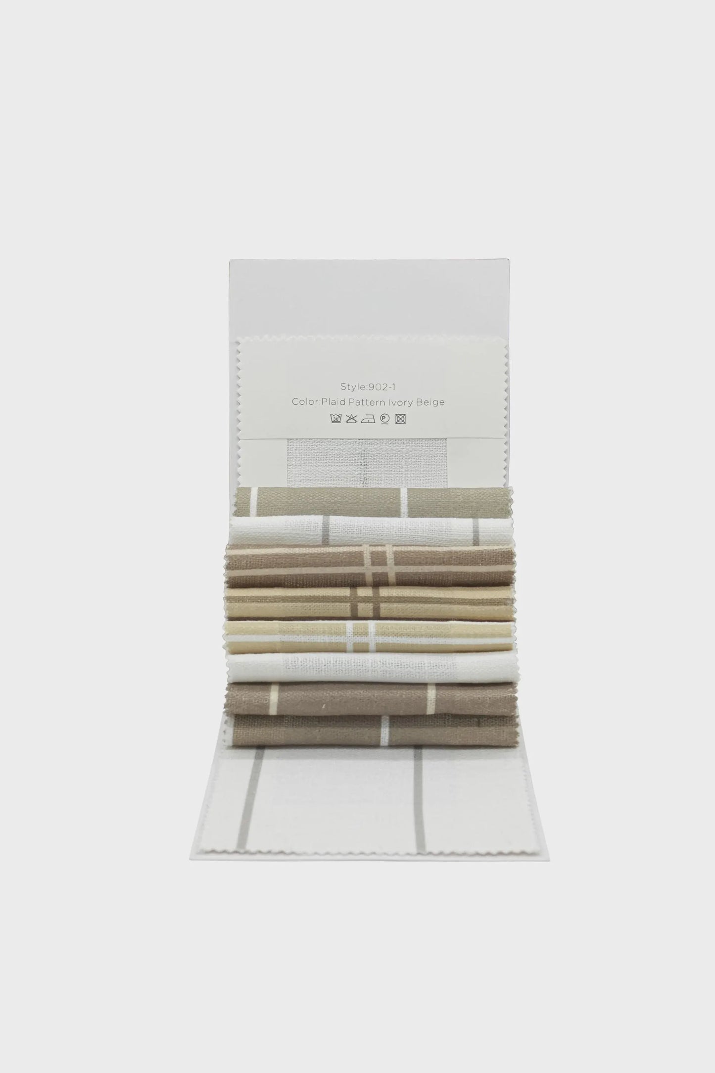 LUXDRAPE Sienna Plaid Linen Curtain Fabric Swatches 11 Color Samples for Custom Drapes and Interior Styling