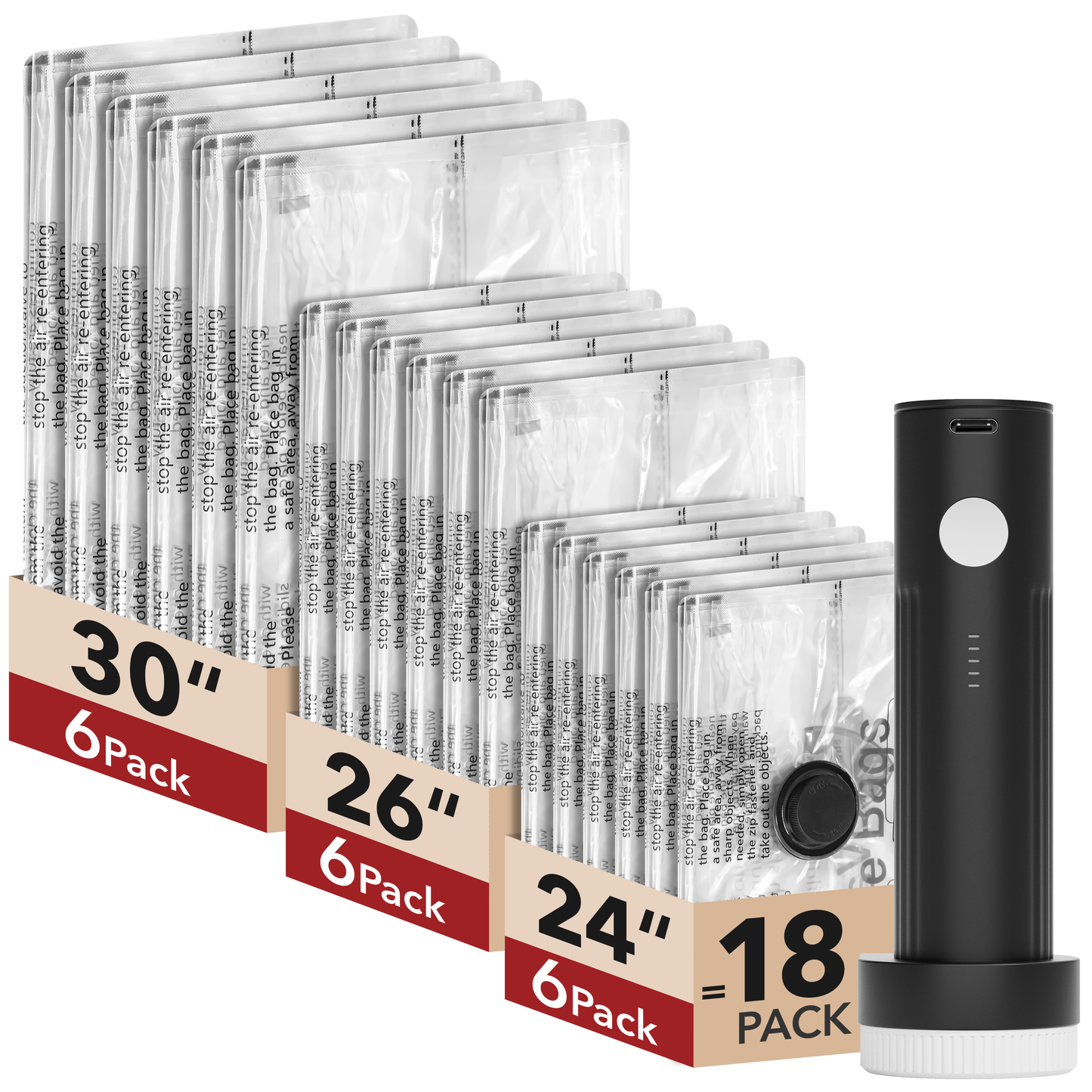 Travel Vacuum Bags for Luggage with Portable Electric Pump, 12 Combo (4L/4M/4S) Packing Seal Bags for Clothing Suitcase Backpack, Space Saver Compression Clothes Storage Bags